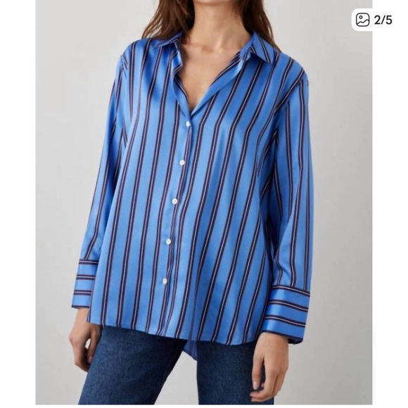 RAILS Dorian Striped Primrose Button Down Shirt Size Large - Picture 2 of 9